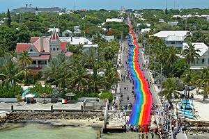 Sea-to-Sea Rainbow Flag in Key West